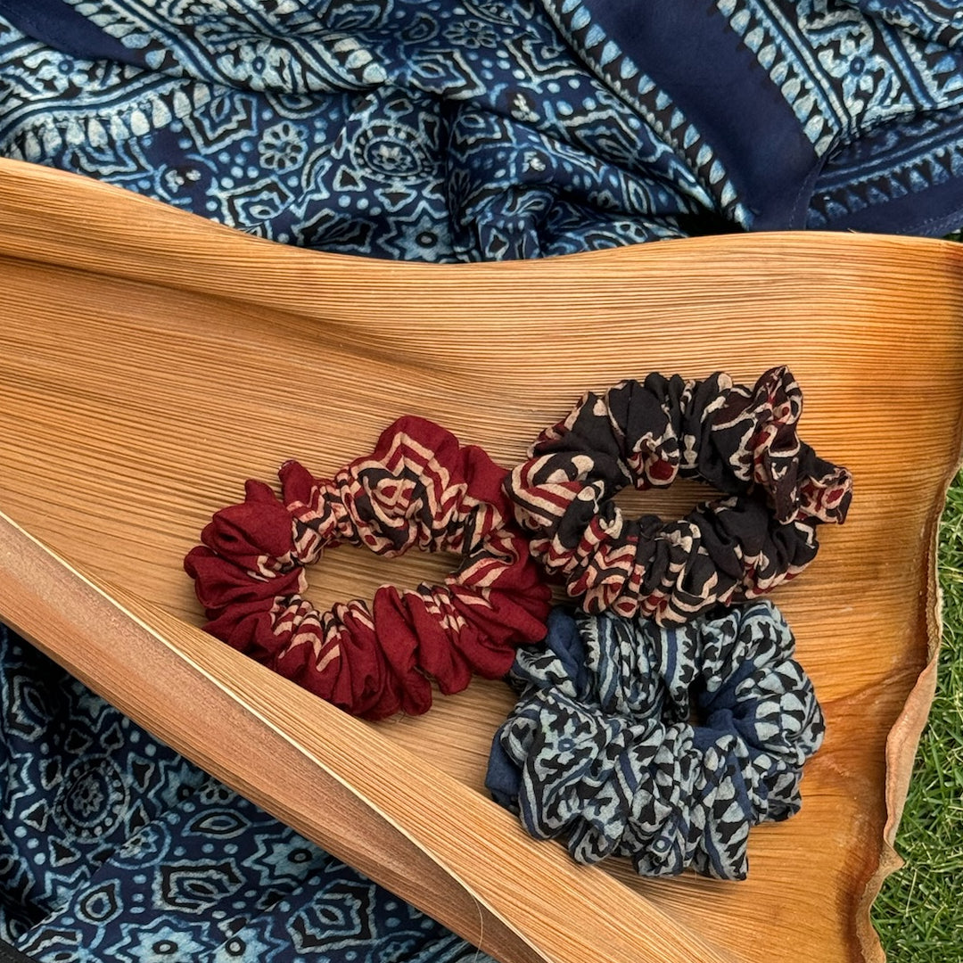 Ajrak Scrunchie