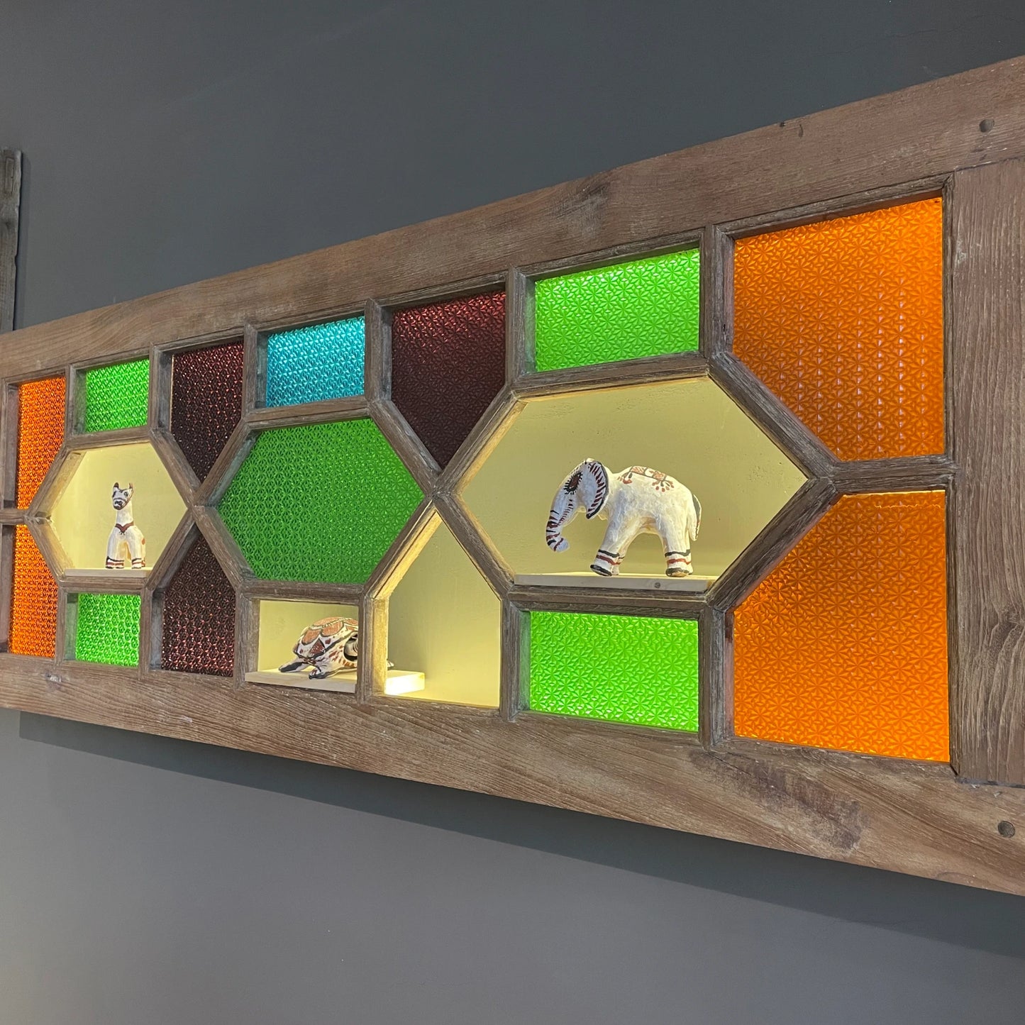 Antique Glass Window Shelf