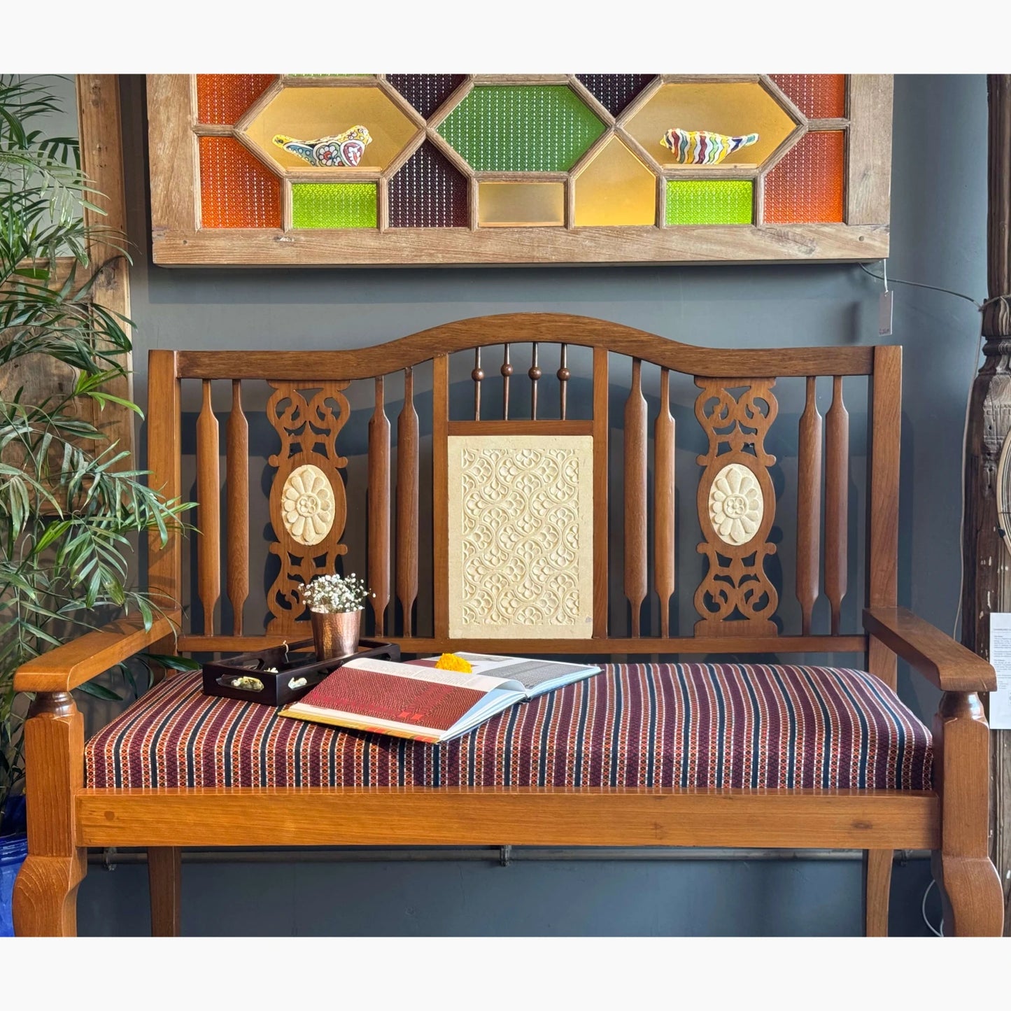 Antique Headboard Bench