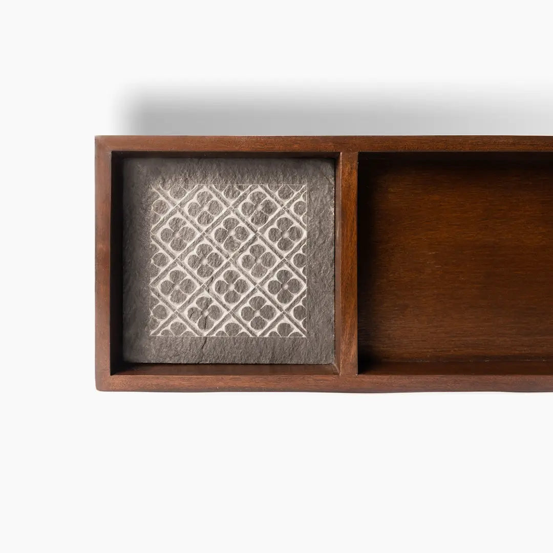 Wooden Chitarkari Tray