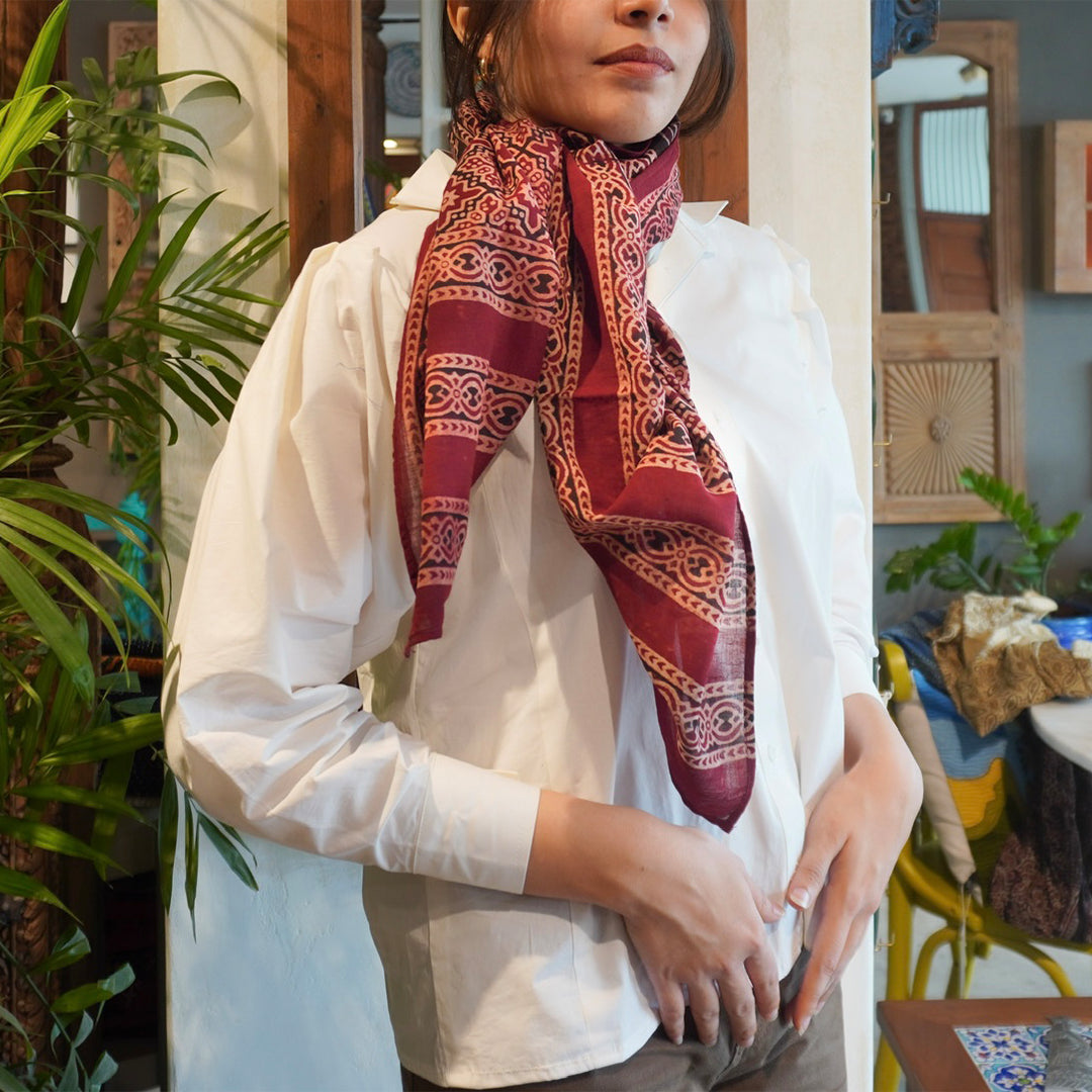 Cotton Ajrak Scarf