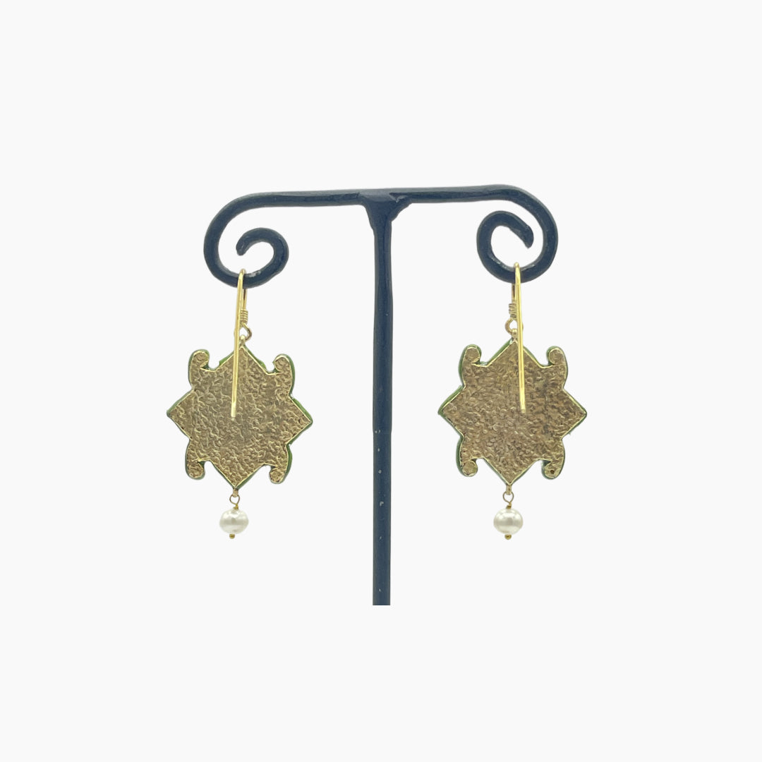 Ambri Mohar Kundan Earrings