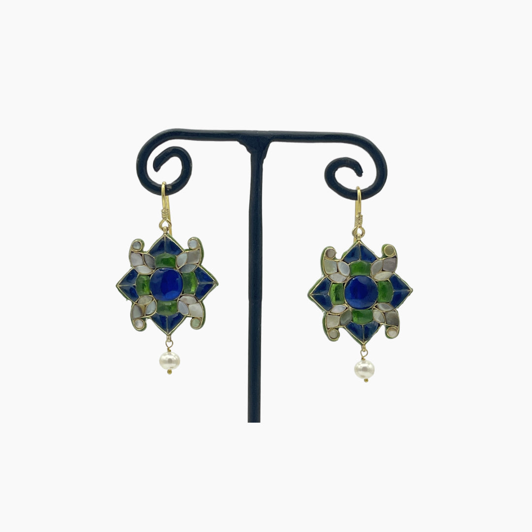 Ambri Mohar Kundan Earrings