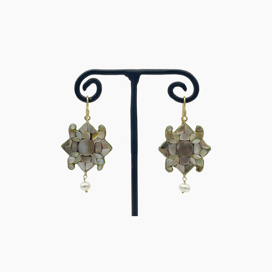 Ambri Mohar Kundan Earrings