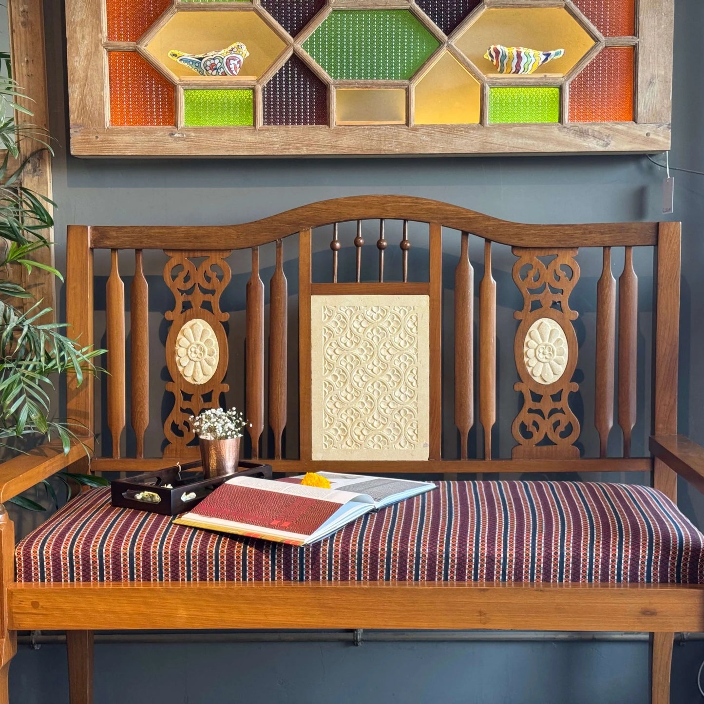 Antique Headboard Bench