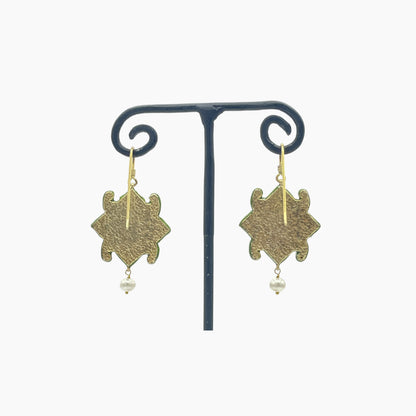 Ambri Mohar Kundan Earrings